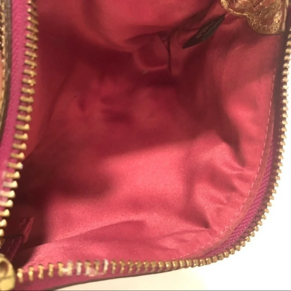 Coach poppy glam mini bag wristlet